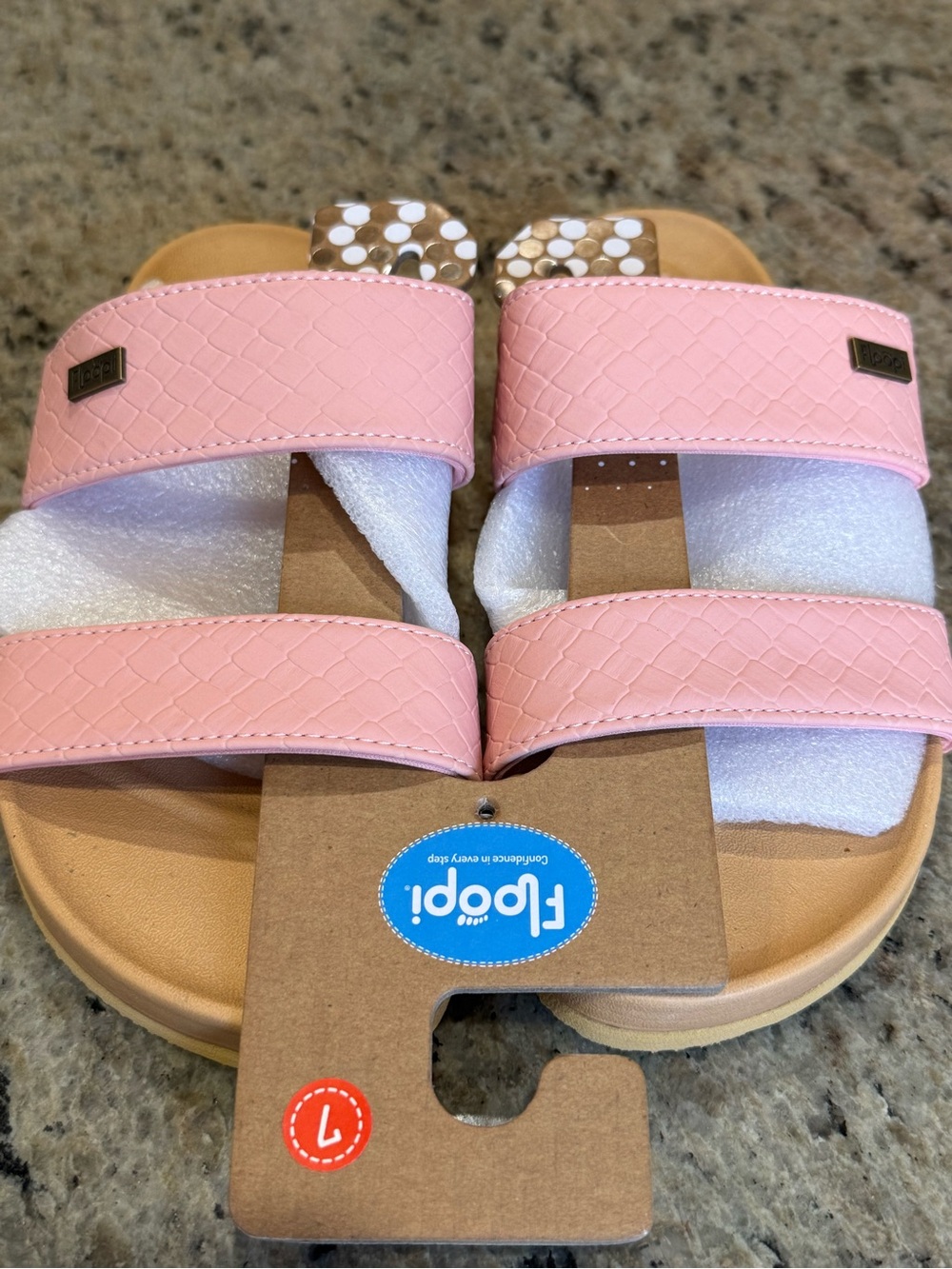 Women’s Pink Double-Strap Slide Sandals by Floopi